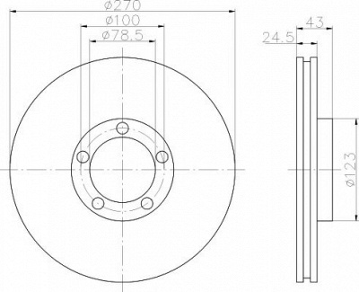 HELLA PAGID 8dd355105641 -  Тормозной диск